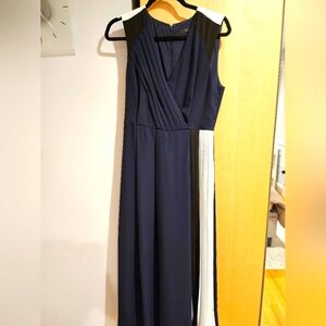 BCBG Elegant Navy Sleeveless Pantsuit